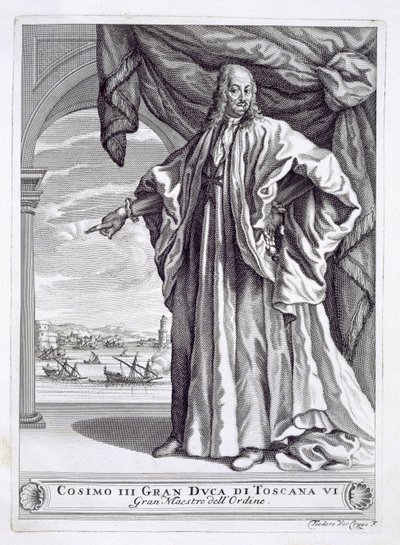 Portrait of Cosimo III de Medici, Frontispiece from I Pregi della Toscana by Theodor Verkruis